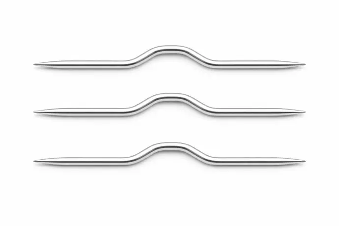  2.4MM BENT ALUMINUM CABLE STITCH NEEDLE 