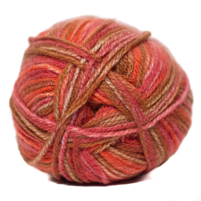  CHARITY P/SKEIN PRINT 5X100G ORANGE WOOD