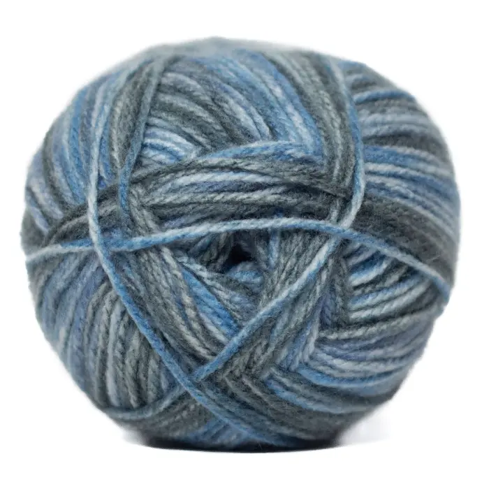  CHARITY P/SKEIN PRINT 100g BLUE FIN