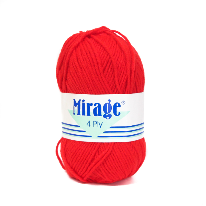 MIRAGE 4PLY 25g BLS BRT RED