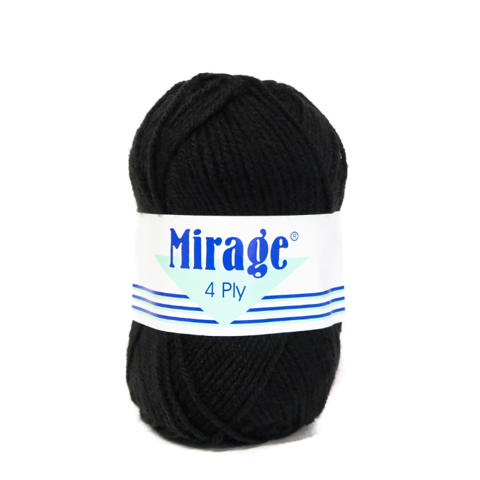 MIRAGE 4PLY 20X25G BLS BLACK