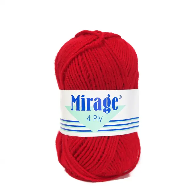 MIRAGE 4PLY 20X25G BLS FIRE RED