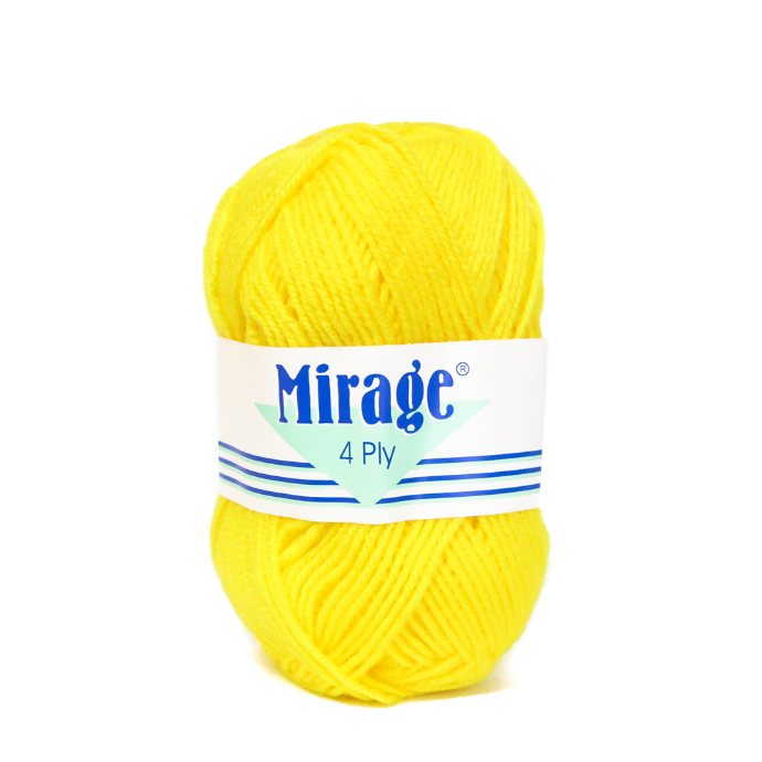 MIRAGE 4PLY 20X25G BLS BRT YELLOW