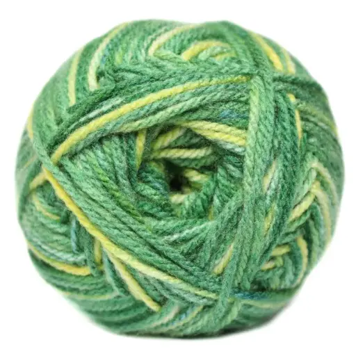 [9003321]  CHARITY P/SKEIN PRINT 5X100G GREEN n GOLD